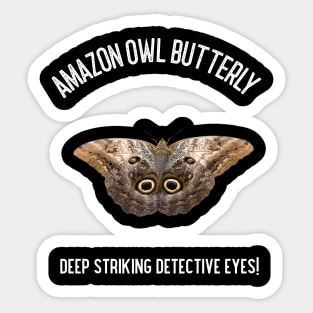 Amazon Owl Butterfly Sticker